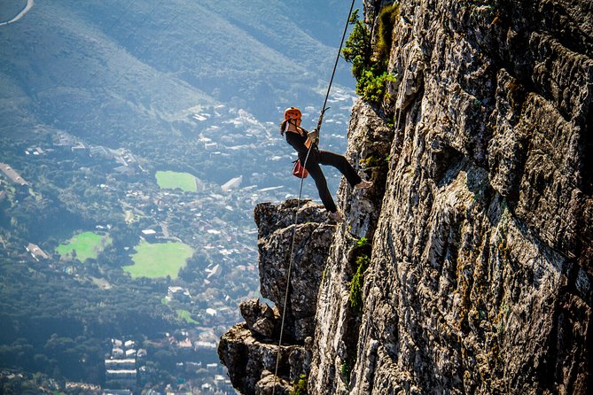 Abseiling Table Mountain - The 112-meter rappel down Table Mountain