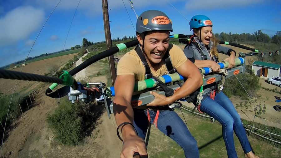 Adrenalin Addo Adventure Park: Zipline, Superman & Swing - First flight: the upright zipline