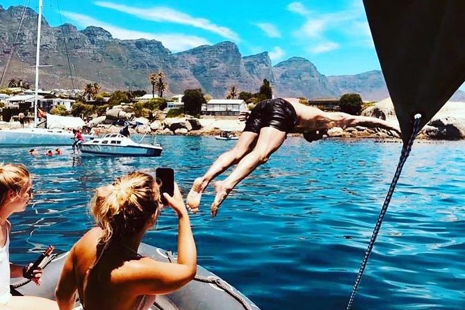 Cape Town Boat Trip - Leaving Granger Bay with Table Mountain ahead