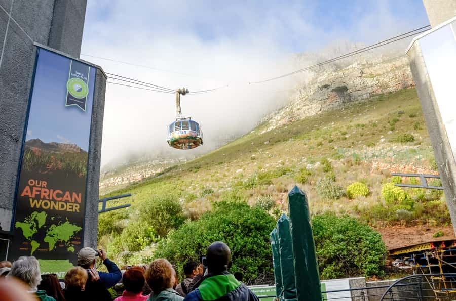 Cape Town: Half Day Table Mountain and Cape Town City Tour - Riding toward Table Mountain