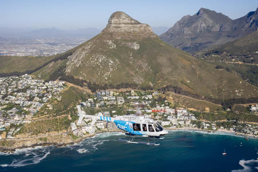 Cape Town: Hopper Helicopter Flight - The first view: Green Point Stadium and the city