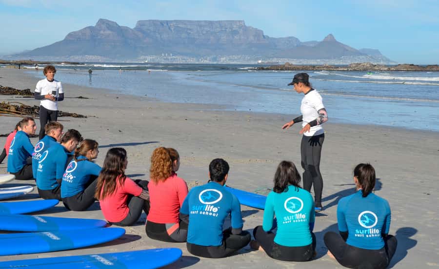 Cape Town:Learn to surf with the best view of Table Mountain - Why Big Bay makes a good surf classroom