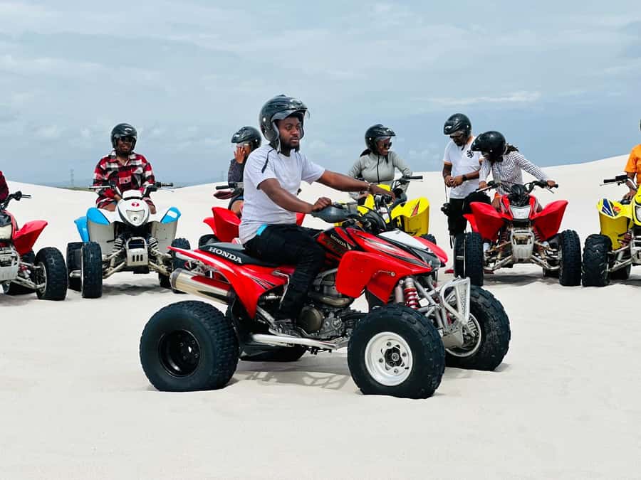 Cape Town Sand Dunes ATV Quad bike tour & PHOTOS - Riding the white Atlantis Dunes