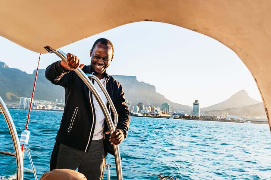 Cape Town: Sunset Catamaran Cruise on Table Bay with Bubbles - Passing Milnerton Lighthouse on the way out