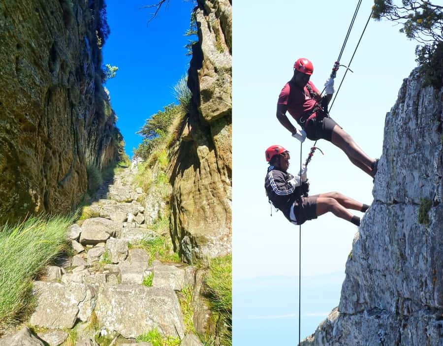 Cape Town: Table Mountain Abseil and Hike - Starting up Platteklip Gorge