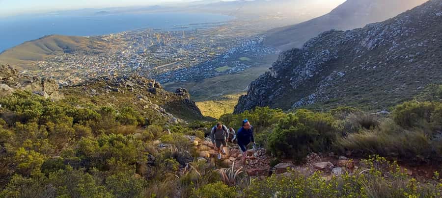 Cape Town: Table Mountain Hike via India Venster Morning - The final climb to Table Mountain’s plateau