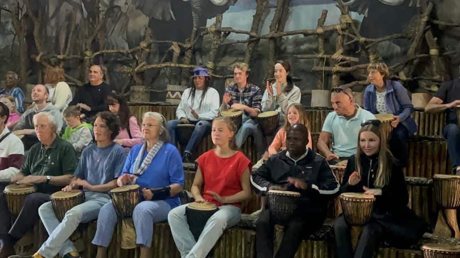 Cradle of Humankind and Lesedi Cultural Village - African food, kudu, and crocodile