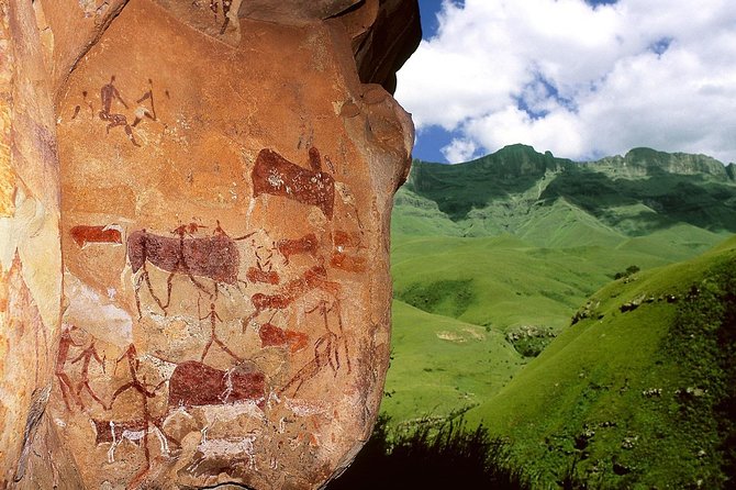 Drakensberg Mountains & Nelson Mandela Capture Site Full Day Safari - San rock art and what to expect on foot