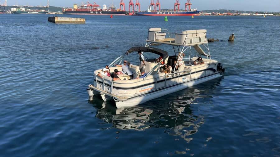 Durban: Pontoon Boat Harbor Cruise - Passing the container ships and cruise vessels