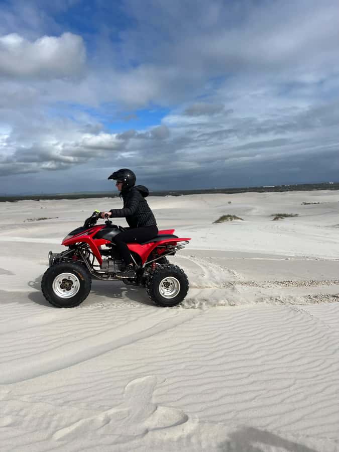 From Cape Town: Quad Bike Sand Dunes, Transport Included - The gazebo, photos, and a practical pause