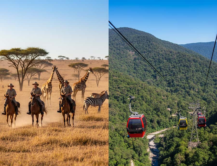 From Johannesburg: Horse-Riding Safari and Cable Car Tour - The journey from Johannesburg to the reserve