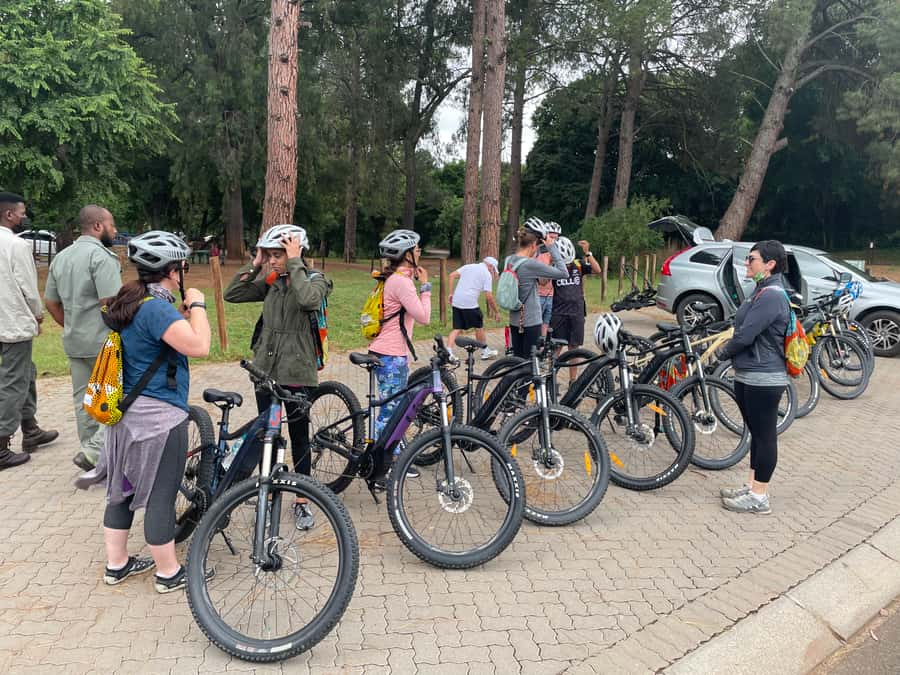 From Pretoria: E-Bike in the wild with game near Jo'burg - Springs, caves, and the people who shaped the area