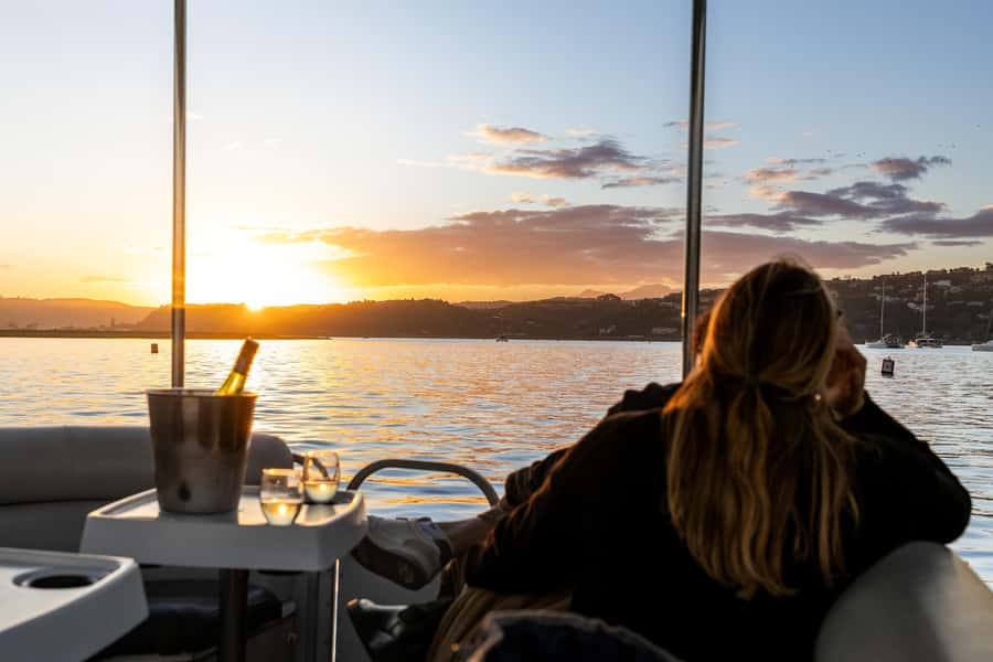 Knysna Lagoon: Pontoon Sunset Cruise - Heading toward the Knysna Heads