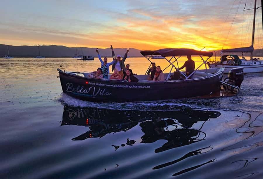 Knysna: Sunset Lagoon Cruise - The Knysna Heads at sunset