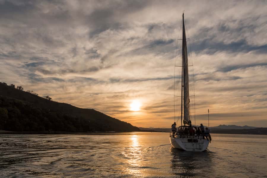 Knysna Sunset Sailing Cruise with Light Dinner and Wine - Setting sail from the Knysna Waterfront
