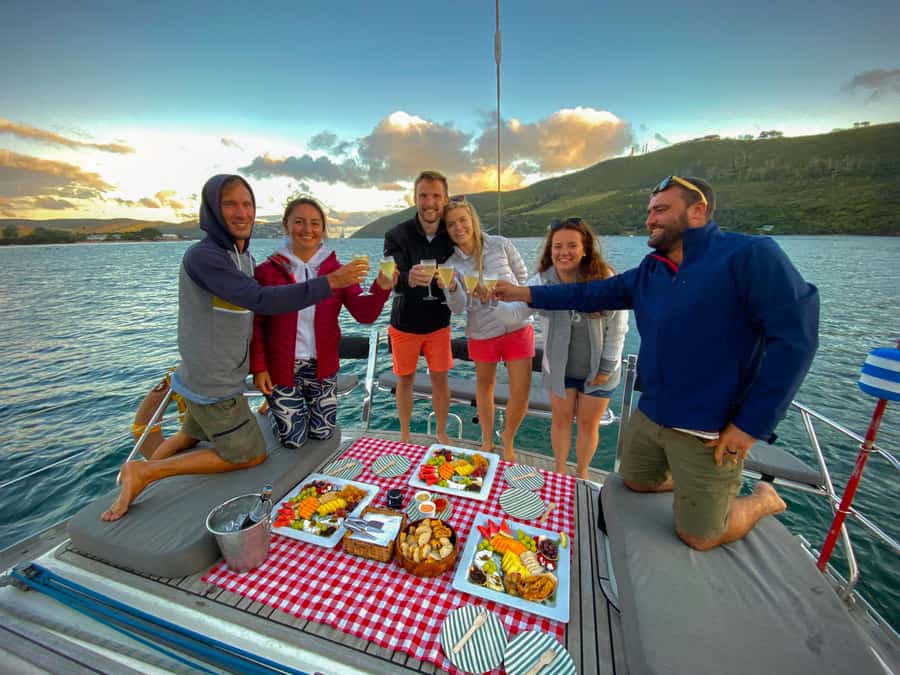 Knysna Sunset Sailing Cruise with Light Dinner and Wine - What the small group changes