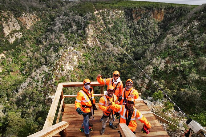 Knysna Ziplines Tour - Ocean, mountain, and gorge views