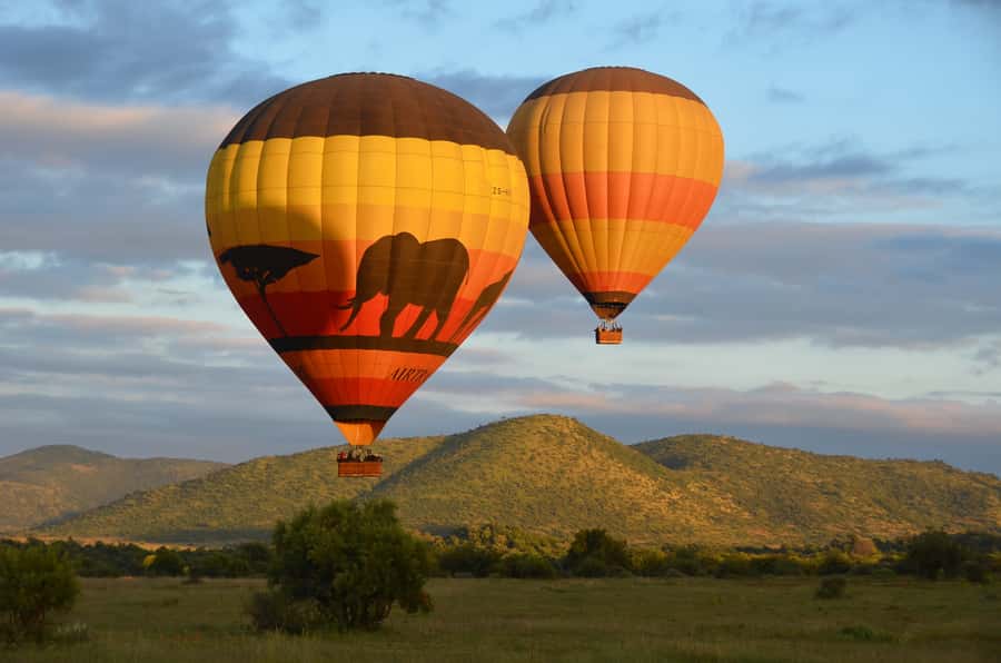 Pilanesberg National Park/Sun City Hot Air Balloon Safari - Preparing for takeoff in the middle of the park
