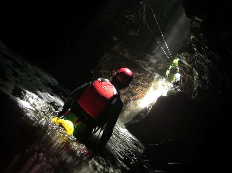 Plettenberg Bay: Canyoning Trip - The Rush waterfall and the seasonal zip-line