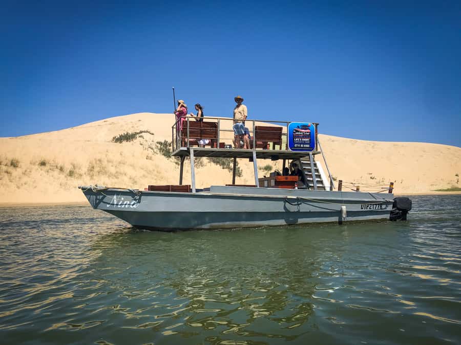 Port Elizabeth: River Cruise on the Sundays River - The climb to the high sand dune
