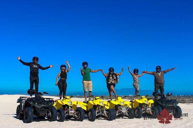 Quad bike in the Atlantis sand dunes Cape Town - The best part is often the photo stop