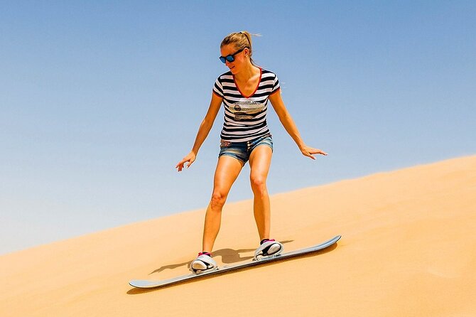 quadbiking and sandboarding combo - The second half: learning to sandboard