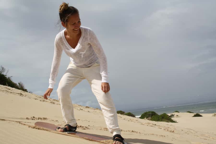 Sandboarding Jeffreys Bay - Jeffreys Bay dunes, with surfing without the sea