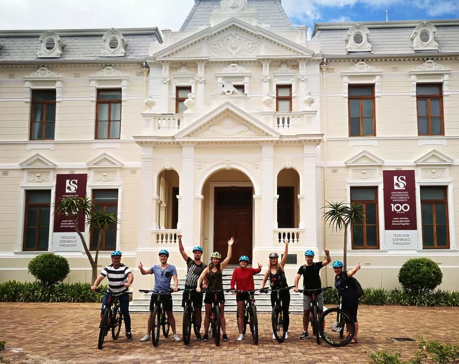 Stellenbosch: Historical Bike Tour & Wine Tasting - Returning through the university and back to town