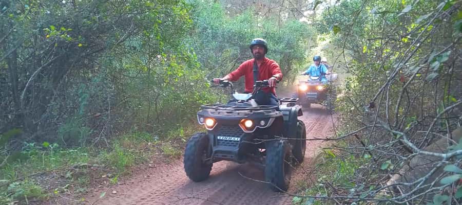 THE CRAGS PLETTENBERG BAY: QUAD BIKE FUN RIDE - The route: tight turns, trees, mud, and uphill sections