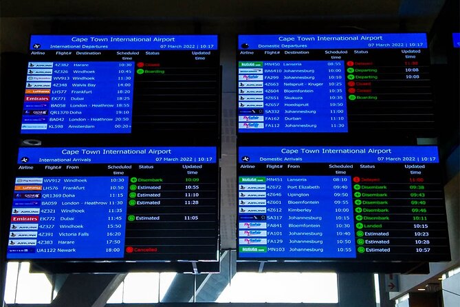 Transfer from Cape Town City Center to Cape Town Airport - Key points before you book