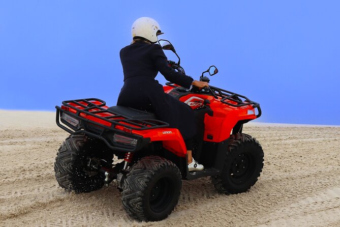WILDX Atlantis QUAD BIKE ADVENTURE + PHOTO OPS CAPE TOWN - Following the guide onto the white sand