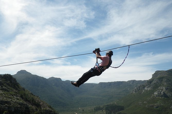 Zipline Cape Town - From Foot of Table Mountain Reserve - The first platform and the opening 270-meter ride